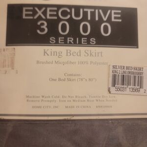 Brushed microfiber King size bed skirt